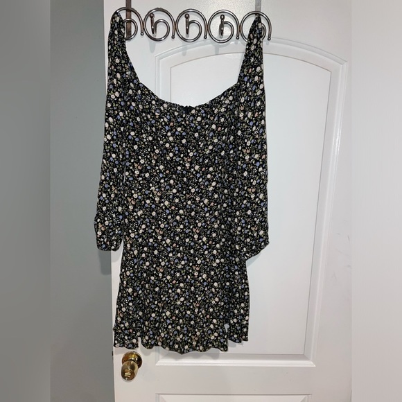 New! Reformation Mochi Long Sleeve Floral Mini Dress in Esprit 🪻🪻size 10 - Picture 9 of 16